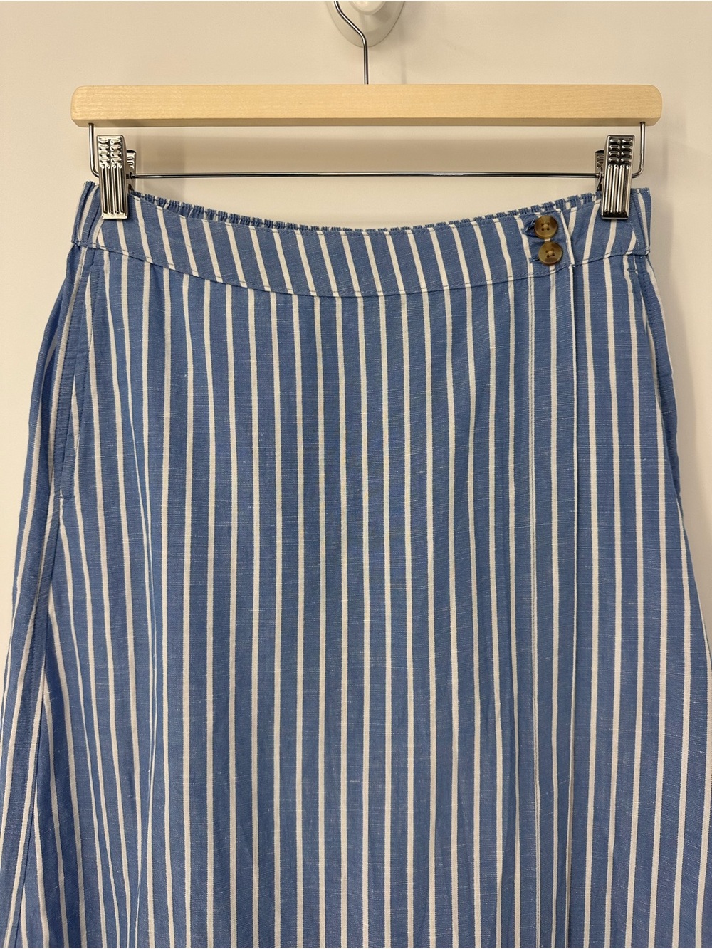 Pact Beach Stripe Midi Wrap Skirt M - Picture 2 of 6